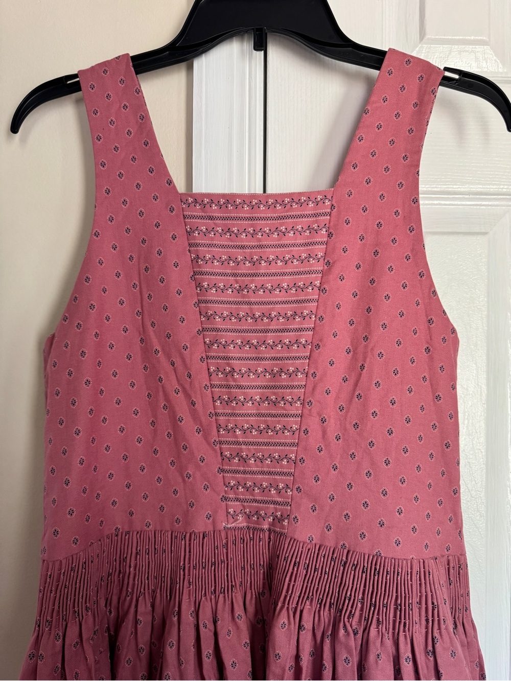 Artisan Handmade Womens Pink Dress and Apron Medium Dirndl, Prairie, Cottagecore - Picture 5 of 12